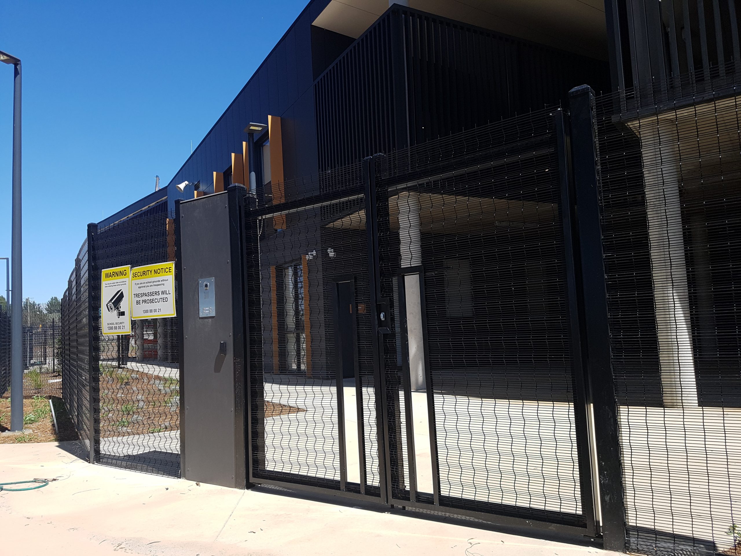 RJL Commercial Fencing and Gates — Black mesh commercial security fencing