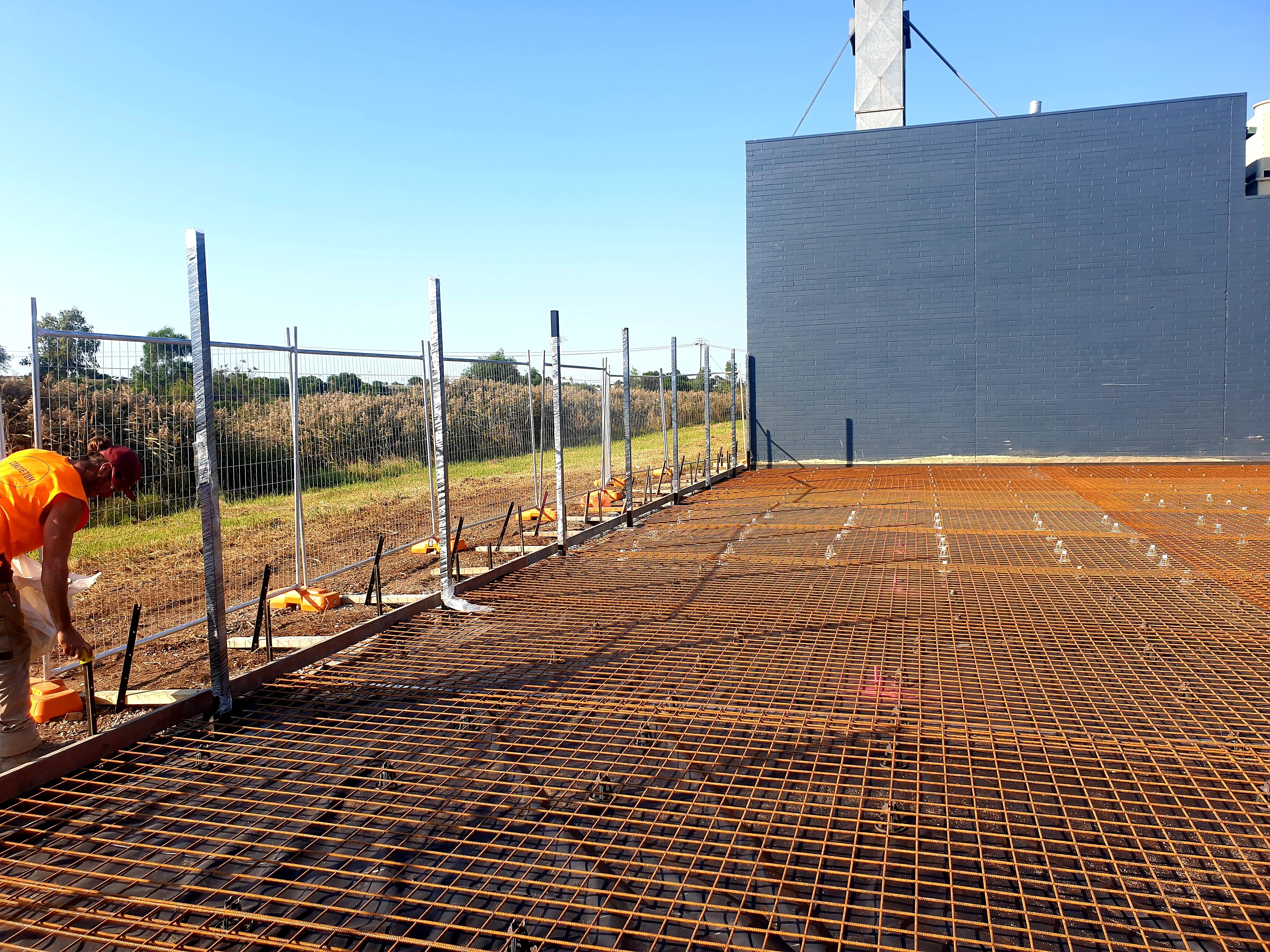 Sports club perimeter fencing